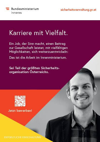 Sujet der Rekrutierungskampagne der Polizei 2024