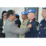 Verleihung der UN Medal an &ouml;sterreichischen Polizisten im Kosovo