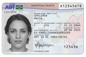 Muster eines Aufenthaltstitels (Rot-Wei&szlig;-Rot-Karte)