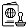 Icon f&uuml;r Stempelung von Reisep&auml;ssen