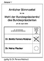 Beispiel 1: g&uuml;ltiger Stimmzettel f&uuml;r Dr. Ferrero-Waldner