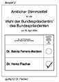 Beispiel 2: g&uuml;ltiger Stimmzettel f&uuml;r Dr. Fischer