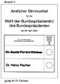 Beispiel 4: g&uuml;ltiger Stimmzettel f&uuml;r Dr. Fischer