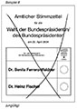 Beispiel 8: ung&uuml;ltiger Stimmzettel