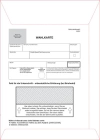 Muster f&uuml;r Wahlkarte