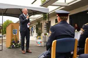 "Die neue Polizeiinspektion Pamhagen wird den Anforderungen einer modernen Polizeidienststelle mehr als gerecht", sagte Innenminister Gerhard Karner bei der feierlichen Eröffnung.