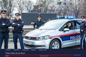 Auf der Homepage www.polizeikarriere.gv.at kann man sich über das Aufnahmeverfahren und den Polizeiberuf informieren bzw. auch bewerben.