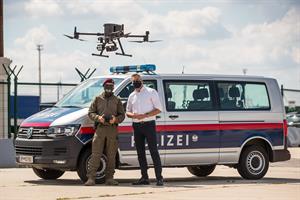 Übung zur Grenzsicherung unter Verwendung von Drohnen in Nickelsdorf.
