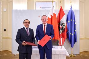 Innenminister Karner traf seinen Amtskollegen Sheikh Rashid bin Abdullah Al Khalifa aus Bahrain.
