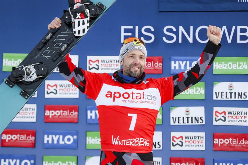 Alpinsnowboarder und Polizei-Spitzensportler Andreas Prommegger erreichte den zweiten Rang im Parallelslalom.