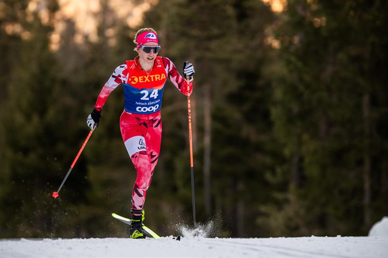 Polizeispitzensportlerin Teresa Stadlober bei ihrer starken Performance in Oberhof.