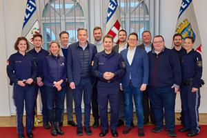 Bundespolizeidirektor Michael Takács (Mitte) erörterte mit dem METRO-Management Herausforderungen und Entwicklungen im Sicherheitsbereich.