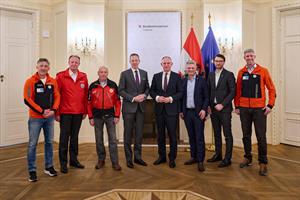 .: Innenminister Gerhard Karner traf die Präsidenten der österreichischen Sonderrettungsdienste – Bergrettung, Wasserrettung, Höhlenrettung – zu einem Arbeitsgespräch in Wien.
