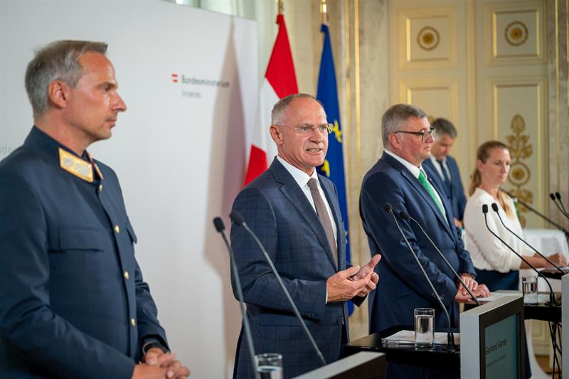 Innenminister Gerhard Karner präsentierte am 20. August 2026 die Maßnahmen gegen Jugendkriminalität.
