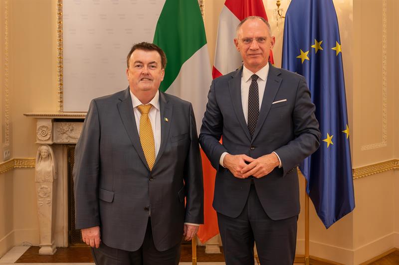 Innenminister Gerhard Karner empfing den irischen Staatsminister für Migration Colm Brophy.