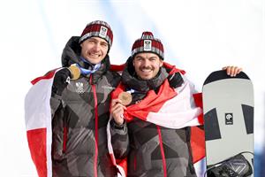Polizeispitzensportler Jakob Dusek (rechts) und Teamkollege Alessandro Hämmerle (links).