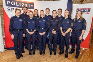 (v.l.n.r) Lara Wagner, David Gleirscher, Lisa-Marie Hirner, Lisa Schulte, Barbara Allmaier, Jonas Schuster, Riccarda Ruetz, Philipp Aschenwald, Clemens Aigner und Katrin Beierl.