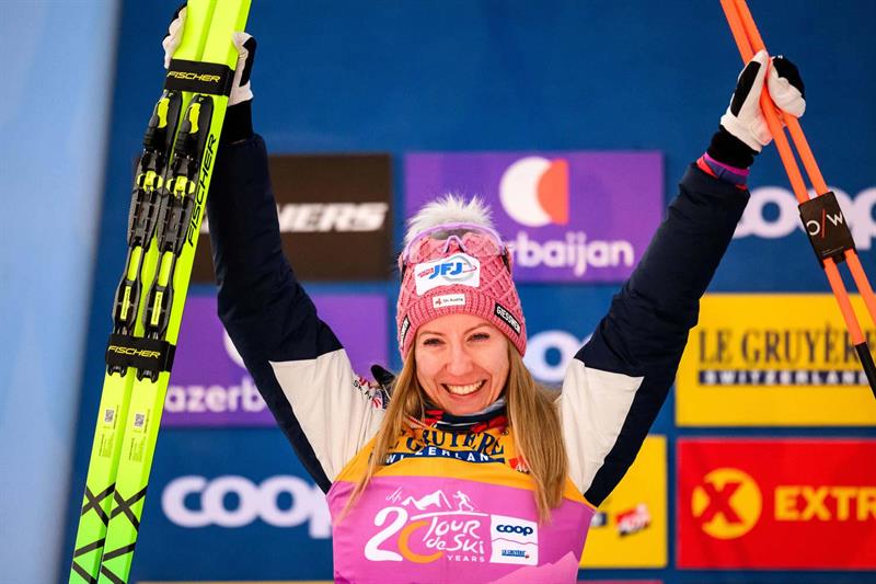 Teresa Stadlober erreichte am 4. Jänner 2026 ihren ersten Podestplatz in der Gesamtwertung bei der "Tour de Ski 2026".