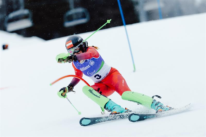 Veronika Aigner gewann am 14. März 2026 ihre fünfte Medaille bei den Paralympischen Spielen in Cortina (Italien).