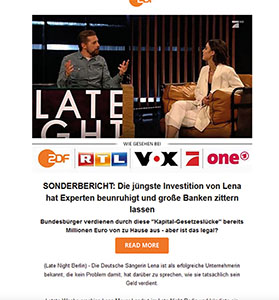 gef&auml;lschte Werbeanzeige