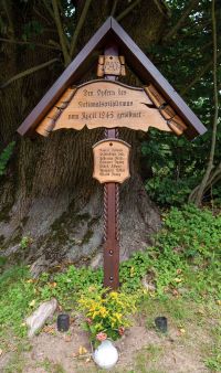 Gedenkkreuz f&uuml;r den Gendarmen Oskar Wammerl in Schwarzau am Gebirge.