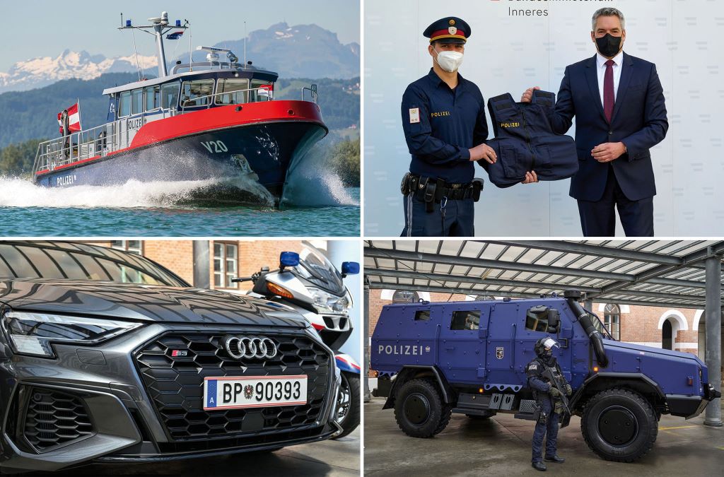 Damit die Polizistinnen und Polizisten ihre Arbeit gut und sicher verrichten k&ouml;nnen, erhalten sie neue Boote, ballistische Gilets mit Stichschutz , Zivil streifenfahrzeuge und Sonderfahrzeuge.