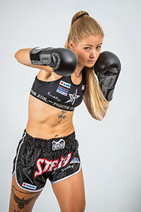 Stella Hemetsberger, Staatsmeisterin und Europa meisterin im Kickboxen, hat 27 K&auml;mpfe hinter sich.