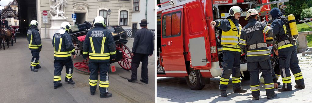 Betriebsfeuerwehr in der Hofburg mit einer L&ouml;schgruppe und dem Nachrichtendienst: 2007 eingerichtet.