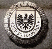 Abzeichen der Hochschulwache.