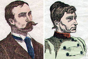 M&ouml;rderisches Paar: Franz und Rosalia Schneider (zeitgen&ouml;ssische Darstellung).