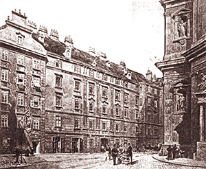 Im Revolutionsjahr 1848 befand sich die Polizeioberdirektion am Petersplatz in Wien.