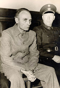 Guido Zingerle beim Geschworenenprozess 1953 in Innsbruck.