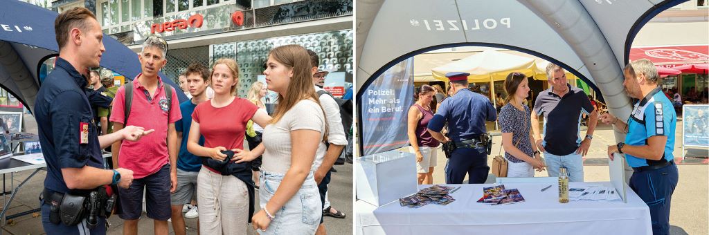 Rekrutierungsveranstaltungen der Landespolizeidirektion Wien: F&uuml;r das Jahr 2022 ist die Wiener Polizei noch auf der Suche nach bis zu 400 neuen Kolleginnen und Kollegen, die die Ausbildung beginnen m&ouml;chten.
