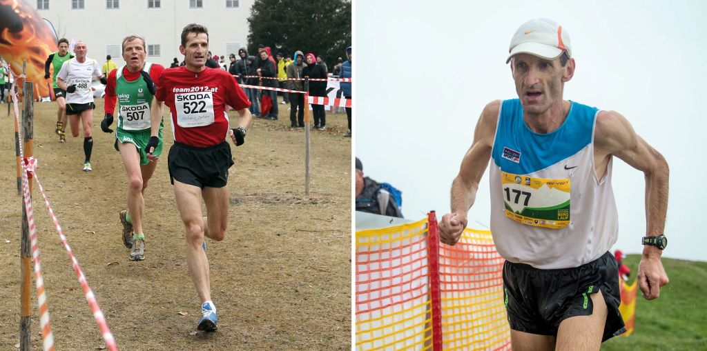 Helmut Schmuck bei einem Crosslaufbewerb in Enns und bei einer Berglaufveranstaltung in Bludenz: Der aus Salzburg stammende Polizeibeamte z&auml;hlte jahrelang zu den besten Stra&szlig;en- und Bergl&auml;ufern in &Ouml;sterreich.