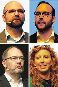 Referenten beim Symposium Sicherheit: Philipp Mattes-Draxler, Marco Felsberger, Karl Wei&szlig;l, Teresa Allum