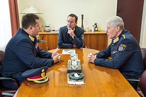 Michael Tak&aacute;cs im Gespr&auml;ch mit Gerhard P&uuml;rstl und Michael Lepuschitz