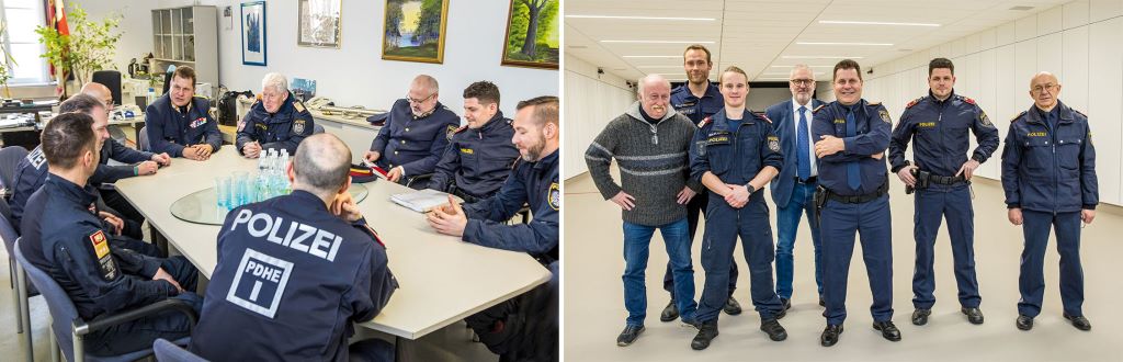 Besuchsprogramm des Bundespolizeidirektors: Gespr&auml;che mit WEGA-Beamten und Mitarbeitern des ETZ S&uuml;&szlig;enbrunn