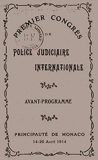 Internationaler Polizeikongress 1914 in Monaco: Programmheft