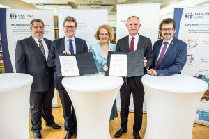Bildungsminister Martin Polaschek und Innenminister Gerhard Karner unterzeichneten einen Kooperationsvertrag