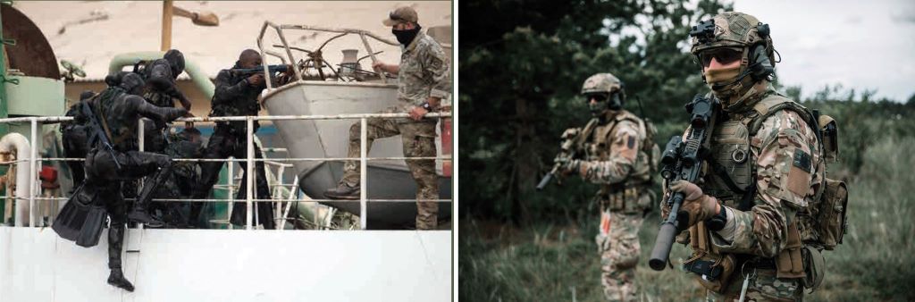 Zu den F&auml;higkeiten der Elite-Soldaten z&auml;hlen spezielle Eins&auml;tze zu Lande, zu Wasser und nach Anlandung aus der Luft