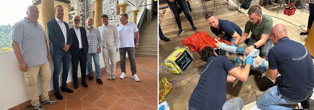 Vortragende bei der Fachkonferenz: Herbert Unger, David Zieger, Bernhard Otupal, Markus Schimpl, Michael Fleischhacker, Peter Andress; Demonstration der Erstversorgung bei Stich- und Schussverletzungen