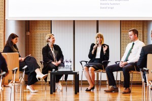 Podiumsdiskussion &uuml;ber die Zukunft der Kriminalpr&auml;vention: Sandra Hrastnig, Diana Piller-Mayerhofer, Daniela Summer, Daniel Voigt