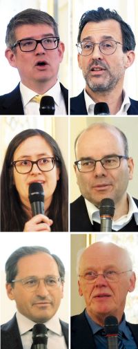 Referenten beim IT-Rechtstag 2024: Roman Heidinger, Michael Pachinger, Julia Fuith, Rainer Knyrim, Stephan Winklbauer und Andreas Wiebe