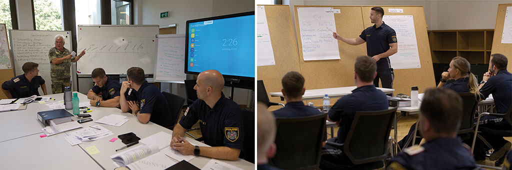 Institut f&uuml;r Offiziersweiterbildung: Polizeioffiziersanw&auml;rterinnen und -anw&auml;rter verbringen im vierten und f&uuml;nften Semester drei Wochen an der Theresianischen Milit&auml;rakademie f&uuml;r die F&uuml;hrungsausbildung