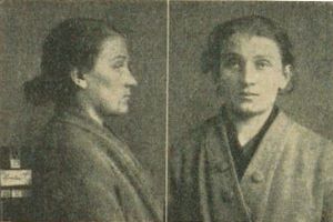 Polizeifotos der Raubm&ouml;rderin Josefine Heider (1925)