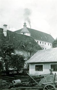 Aufsteigender Rauch aus dem Krematorium der T&ouml;tungsanstalt