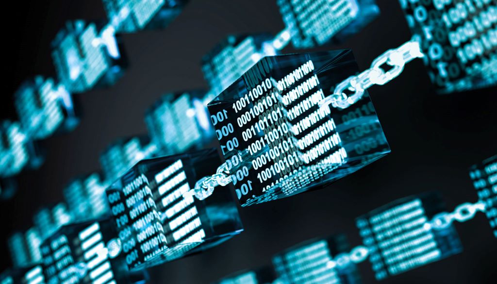 Die Blockchain ist eine Kette von Datenbl&ouml;cken, die miteinander so verkn&uuml;pft sind, dass jeder nachtr&auml;gliche Eingriff sofort erkennbar und lokalisierbar wird