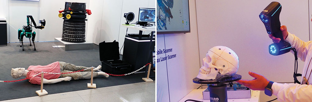 GPEC&reg; digital: 3D-System f&uuml;r die Tatortarbeit; Erfassung eines Sch&auml;dels mit einem 3D-Handscanner