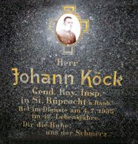 Gedenktafel f&uuml;r Johann K&ouml;ck im Archiv des Polizeimuseums Wien