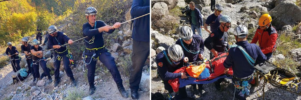 Know-how-Vermittlung: Einsatzkr&auml;fte der albanischen Polizei wurden als schnelle Eingreiftruppe in alpiner Rettung ausgebildet